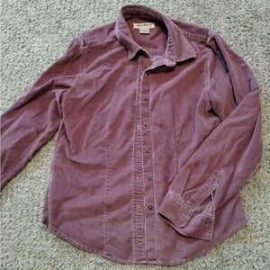 Eddie Bauer Men's Corduroy Shirt - Purple
